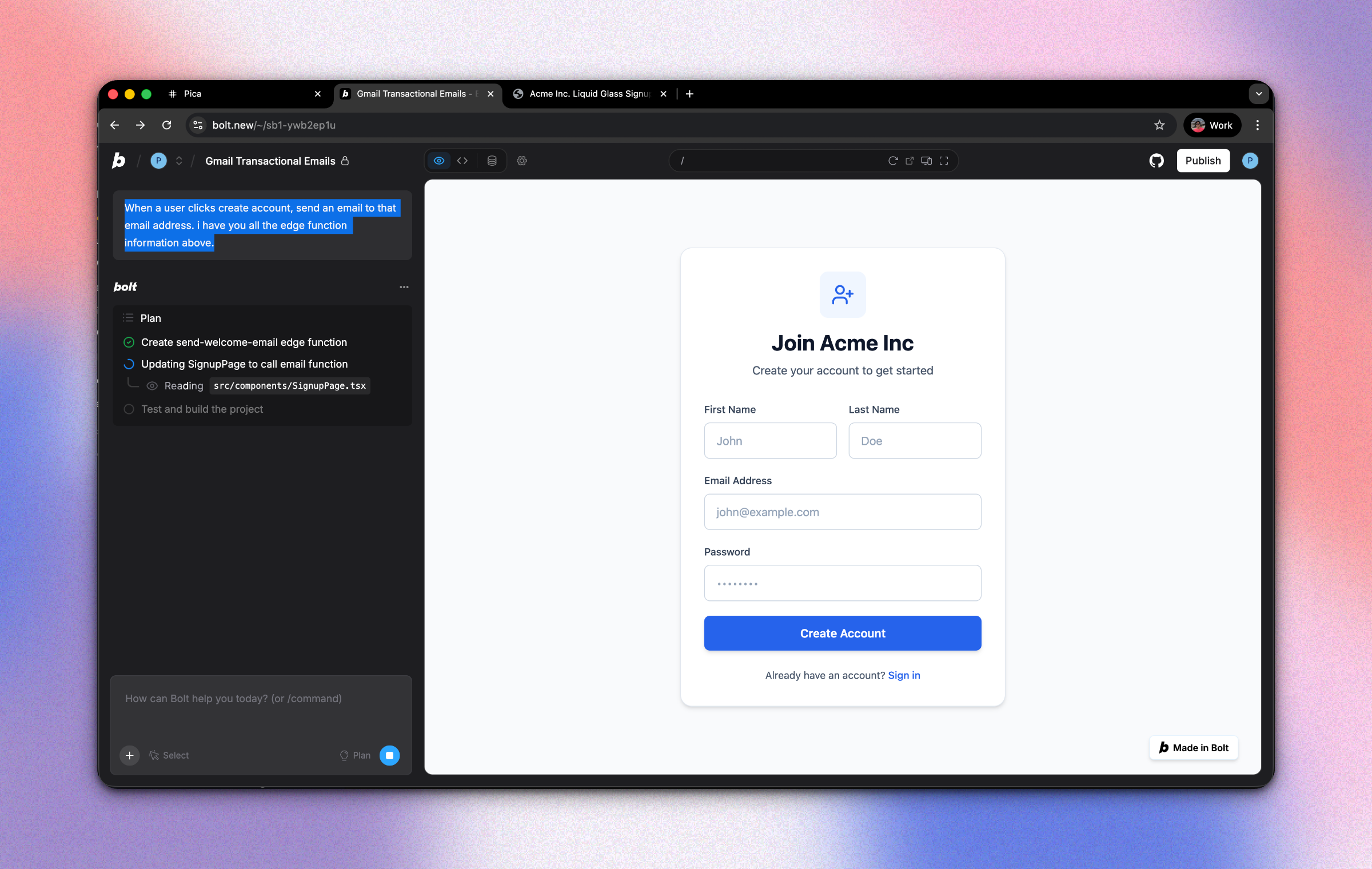 Sending Transactional Emails with Gmail